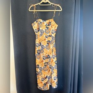 NWT CIDER Floral Corseted Midi Dress Size S
